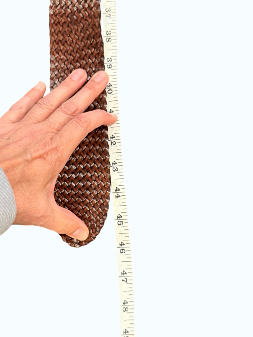 Men's Leather Belts - Brown and Black Braided and Smooth Styles - Picture 5 of 17